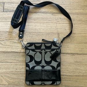 Black & Gray Crossbody Coach Bag